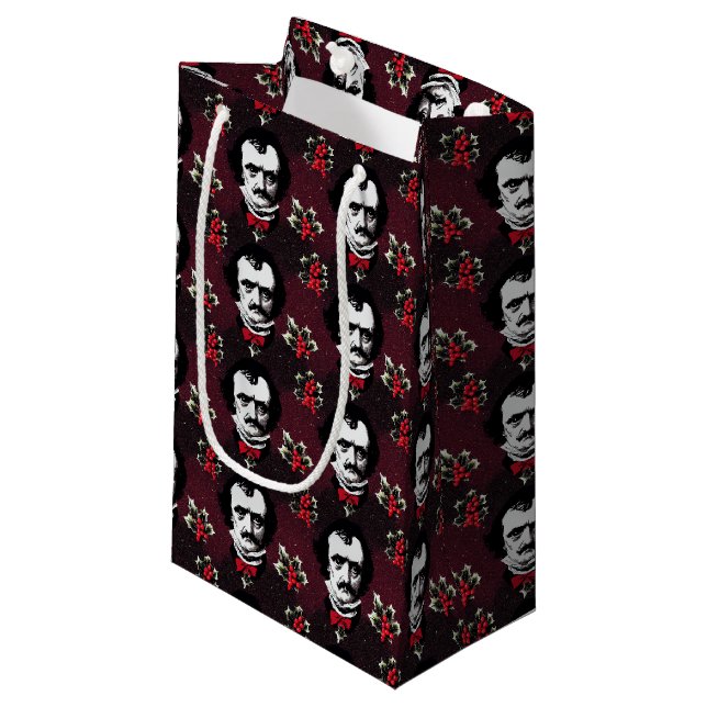 Edgar Allan Poe & Holly Jolly Mistletoe Goth Sac (Devant Angle)