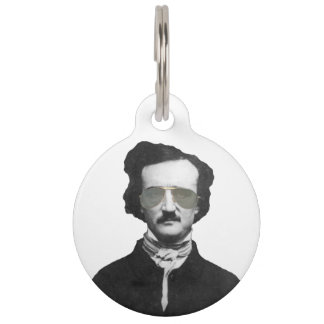 Edgar Allan Poe in Sunglasses Personalized Pet Tag