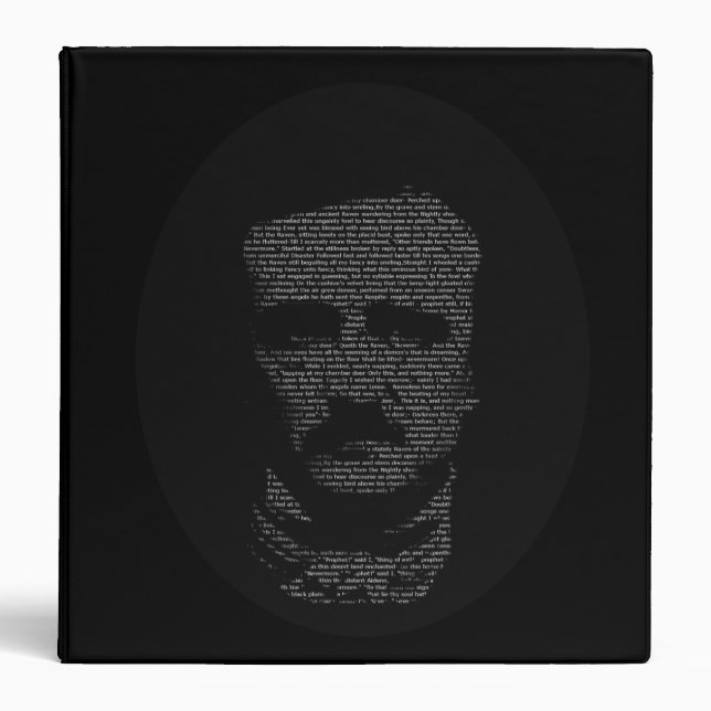 Edgar Allan Poe in "The Raven" Text Binder (Front)