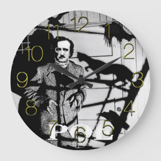 EDGAR ALLAN POE LARGE CLOCK