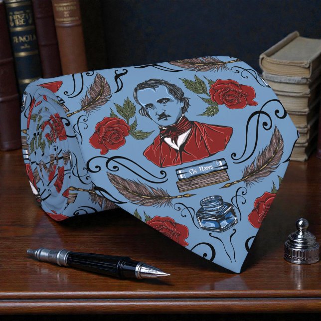 Edgar Allan Poe Necktie Tie (Creator Uploaded)