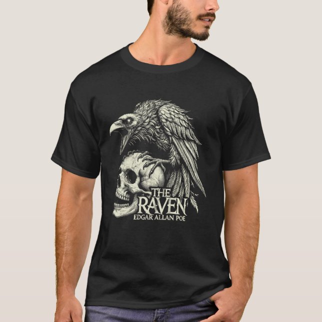 Edgar Allan Poe Nevermore Quoth The Raven T-Shirt (Front)