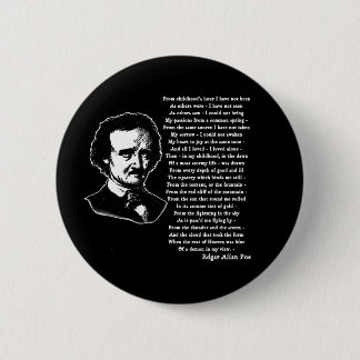 Edgar Allan Poe Poem ALONE 2 Inch Round Button