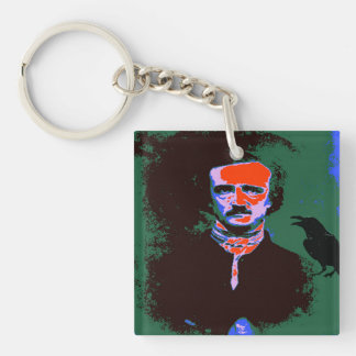 Edgar Allan Poe Pop Art Keychain