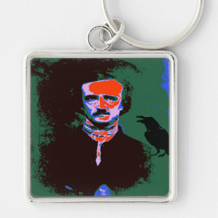 Edgar Allan Poe Pop Art Keychain