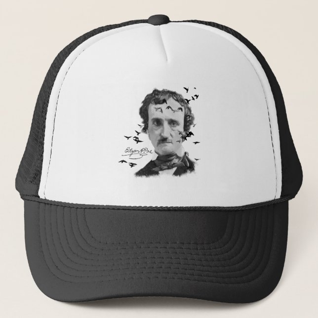 Edgar Allan Poe Ravens Halloween Poem  Trucker Hat (Front)