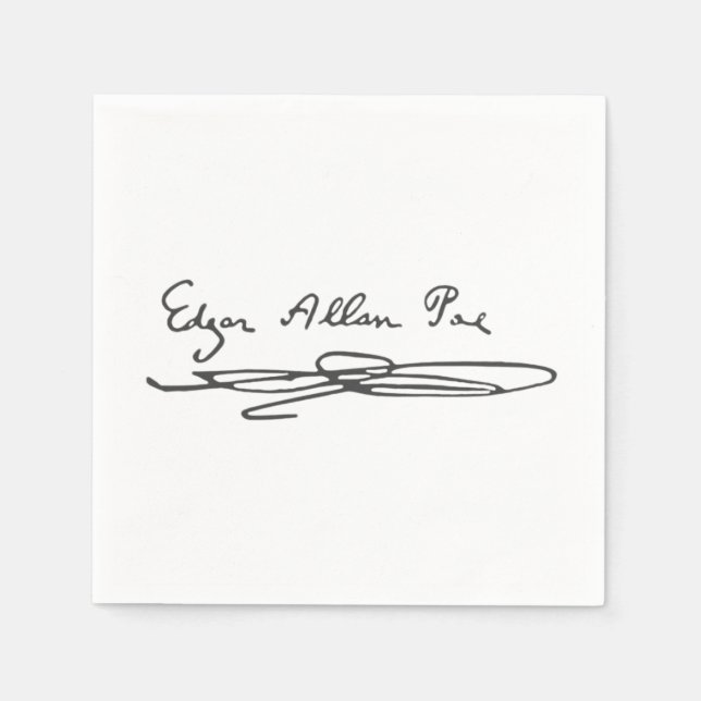 Edgar Allan Poe Signature Napkin (Front)
