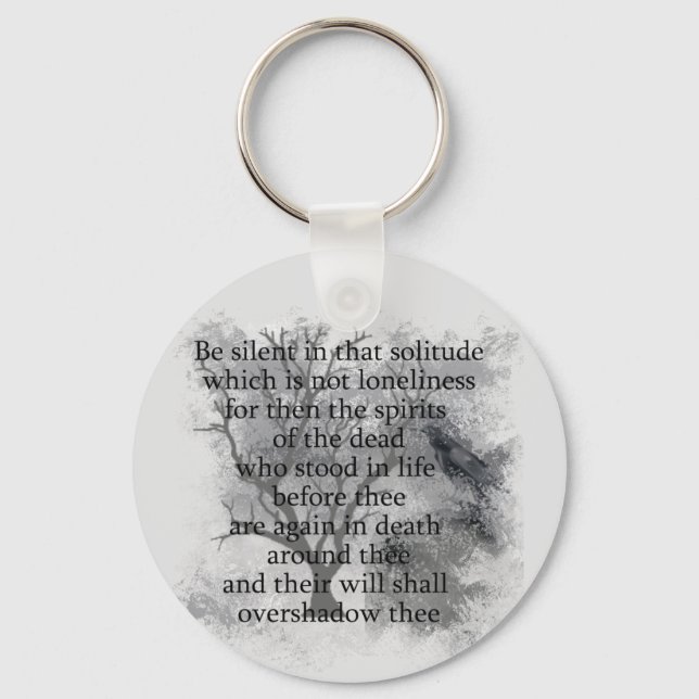 Edgar Allan Poe Spirits of the Dead Halloween Poem Keychain (Front)