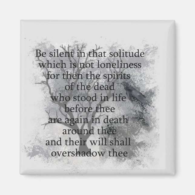 Edgar Allan Poe Spirits of the Dead Halloween Poem Magnet (Front)