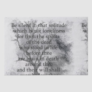 Edgar Allan Poe Spirits of the Dead Halloween Poem Tissue Paper