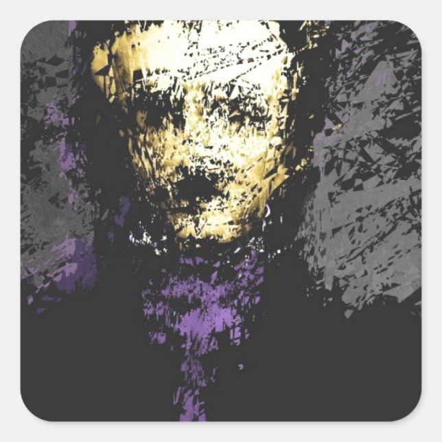 Edgar Allan Poe Square Sticker (Front)