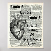Edgar Allan Poe Tell Tale Heart Dictionary  Print