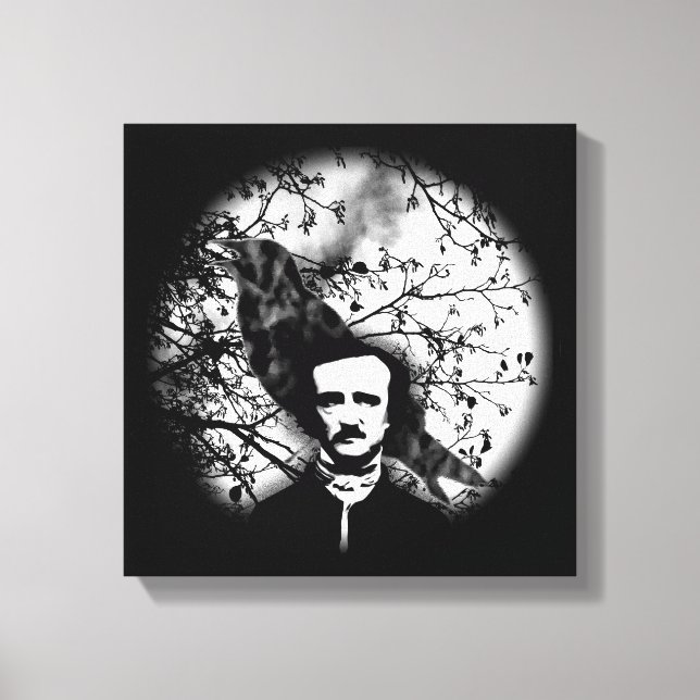 Edgar Allan Poe 'The Raven' Canvas Print (Front)