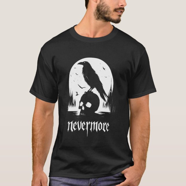 Edgar Allan Poe The Raven Nevermore T-Shirt (Front)