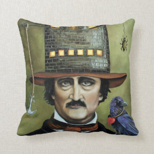 Edgar Allan Poe Throw Pillow