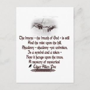 Edgar Allan Poe's Quote Postcard