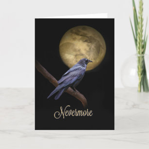 Edgar Allan Poe's The Raven Happy Halloween Card
