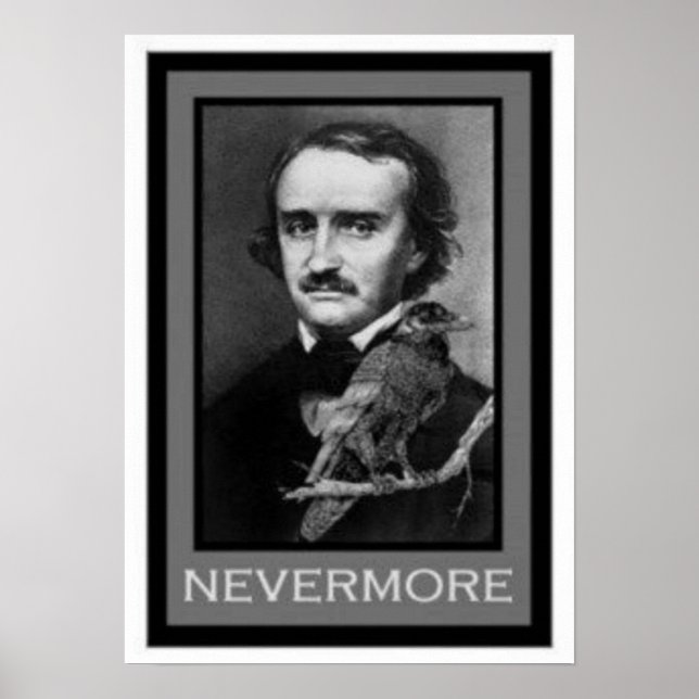 Edgar Allen Poe and Raven Poster (Front)