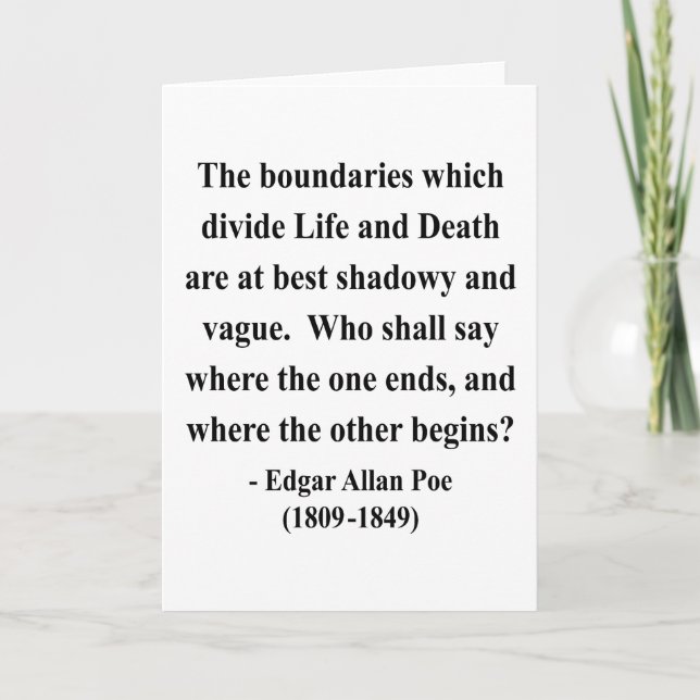 Edgar Allen Poe Quote 10a Card (Front)