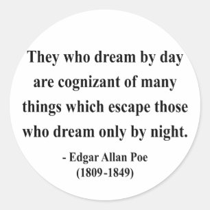 Edgar Allen Poe Quote 3a Classic Round Sticker