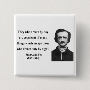 Edgar Allen Poe Quote 3b 2 Inch Square Button