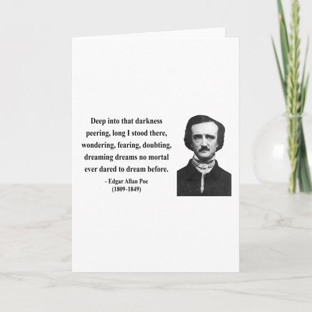 Edgar Allen Poe Quote 8b Card (Front)