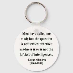 Edgar Allen Poe Quote 9a Keychain