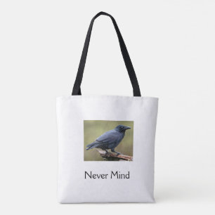 Edgar Allen Poe Raven Never Mind Tote Bag