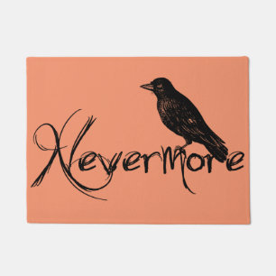 Edgar Allen Poe Raven Nevermore Halloween Doormat