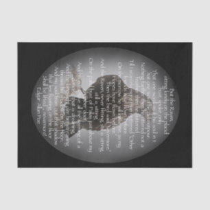 Edgar Allen Poe The Raven Bird Halloween Poem Tissue Paper