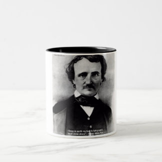 Edgar Allen Poe "Weep Alone" Love Quote Gifts Two-Tone Coffee Mug