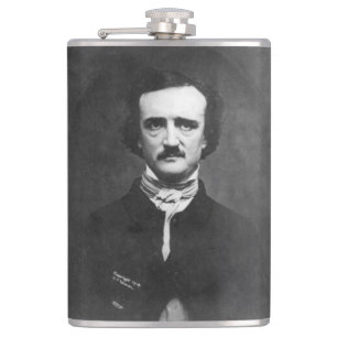 Edgar Allen Poe with Quote Hip Flask