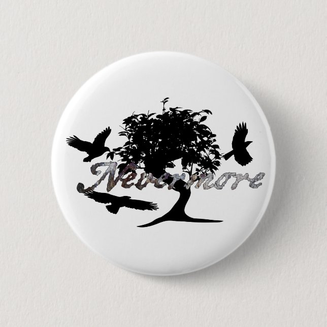 Edgar Allen Poe's The Raven 2 Inch Round Button (Front)