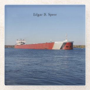 Edgar B. Speer glass coaster