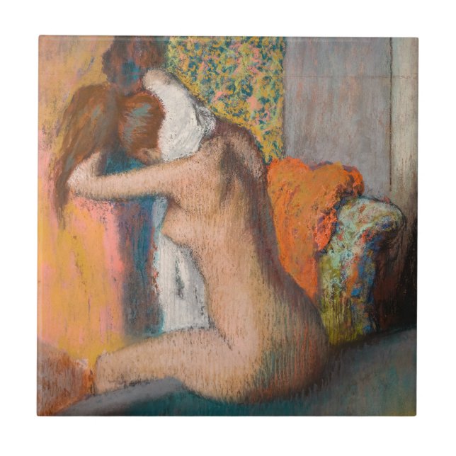 Edgar Degas - After the Bath, Woman Wiping Neck Tile (Front)