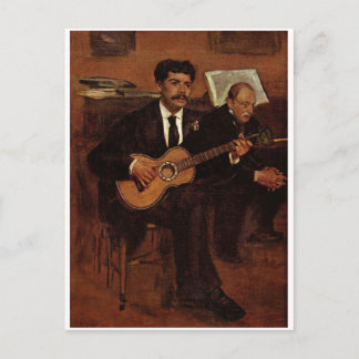 Edgar Degas - Artist's Father 1871-72 Oil Canvas Postcard