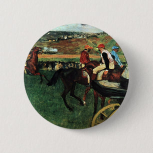 Edgar Degas, At the Races 2 Inch Round Button