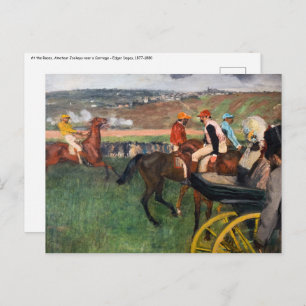 Edgar Degas - At the Races Postcard