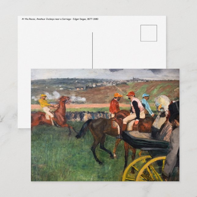 Edgar Degas - At the Races Postcard (Front/Back)