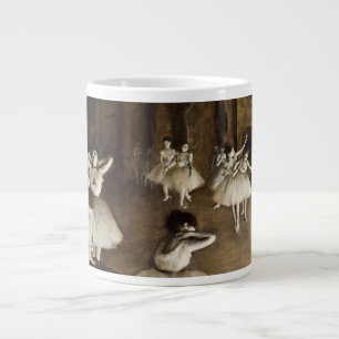 Edgar Degas - Ballet Rehearsal On Stage Large Coffee Mug