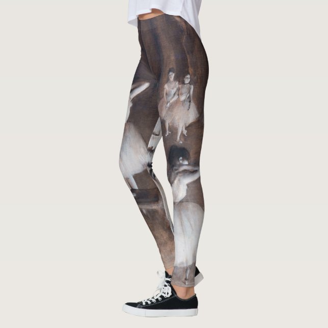 Edgar Degas - Ballet Rehearsal on Stage Leggings (Left)