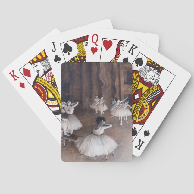 Edgar Degas - Ballet Rehearsal on Stage Playing Cards (Back)