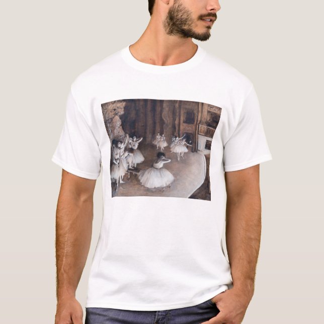 Edgar Degas - Ballet Rehearsal on Stage T-Shirt (Front)
