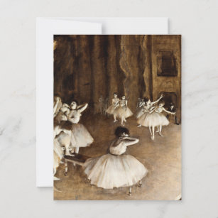 Edgar Degas - Ballet Rehearsal On Stage Thank You Card