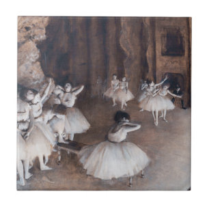 Edgar Degas - Ballet Rehearsal on Stage Tile