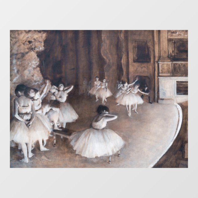 Edgar Degas - Ballet Rehearsal on Stage Window Cling (Sheet)