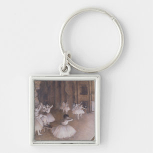 Edgar Degas   Ballet Rehearsal on the Stage, 1874 Keychain