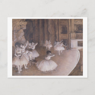 Edgar Degas   Ballet Rehearsal on the Stage, 1874 Postcard