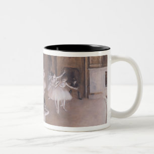 Edgar Degas   Ballet Rehearsal on the Stage, 1874 Two-Tone Coffee Mug