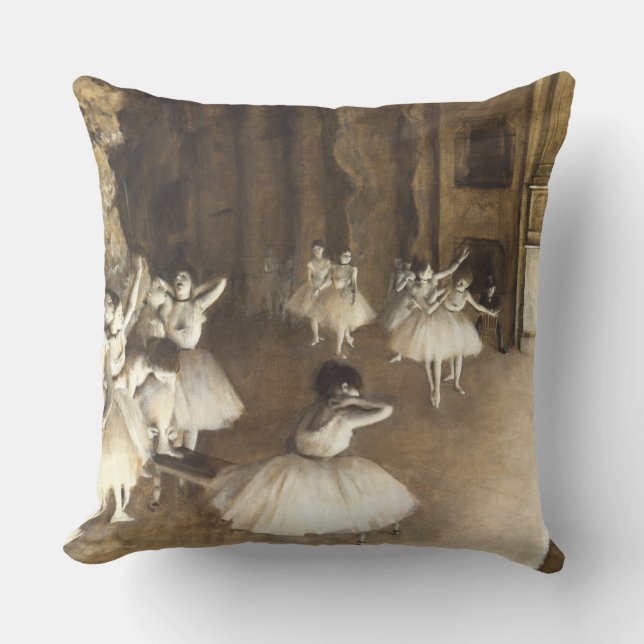 Edgar Degas | Ballet Rehearsal Throw Pillow (Front)